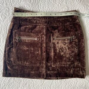 Free People Brown Mini Skirt Perfect for Night Out